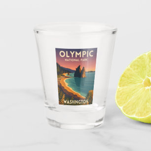 Vaso De Chupito Viaje Vintage Parque Nacional Olímpico Washington