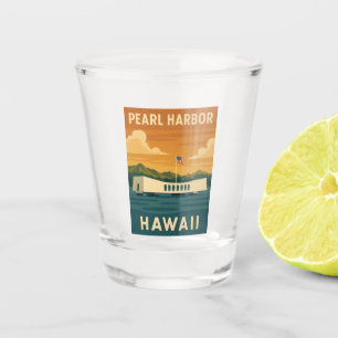 Vaso De Chupito Viaje Vintage Pearl Harbor Memorial Hawaii Retro
