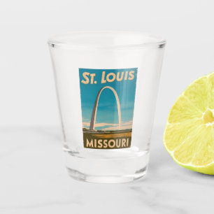Vaso De Chupito Viaje Vintage St Louis Gateway Arch Retro Scenic