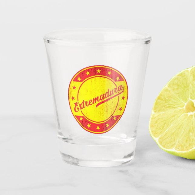 Vaso De Chupito Viajero Global - Extremadura, España (Anverso)