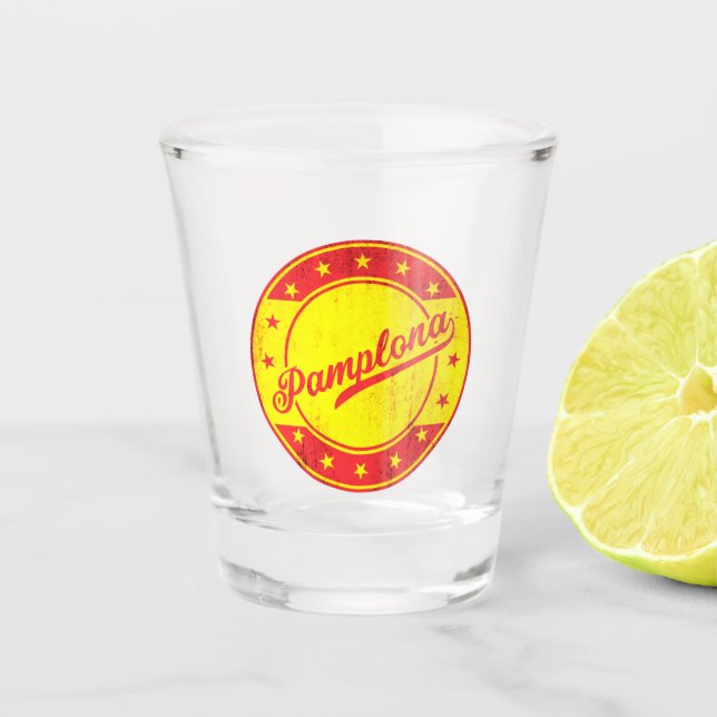 Vaso De Chupito Viajero Global - Pamplona, España (Anverso)