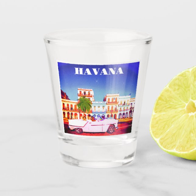 Vaso De Chupito Viajes acuáticos de La Habana Cuba (Anverso)