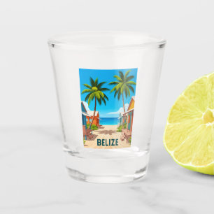 Vaso De Chupito Viajes de época Belice Playa Mar Caribe
