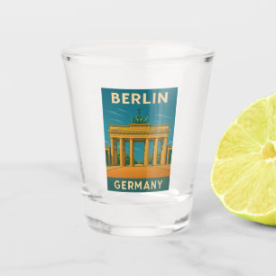 Vaso De Chupito Viajes de época Berlín Alemania Puerta de Brandenb