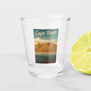 Vaso De Chupito Viajes de época Ciudad del Cabo Escenario Retro de