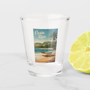 Vaso De Chupito Viajes de época Costa Rica Retro Escenario costero