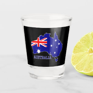 Vaso De Chupito Viajes de mapas de bandera australiana