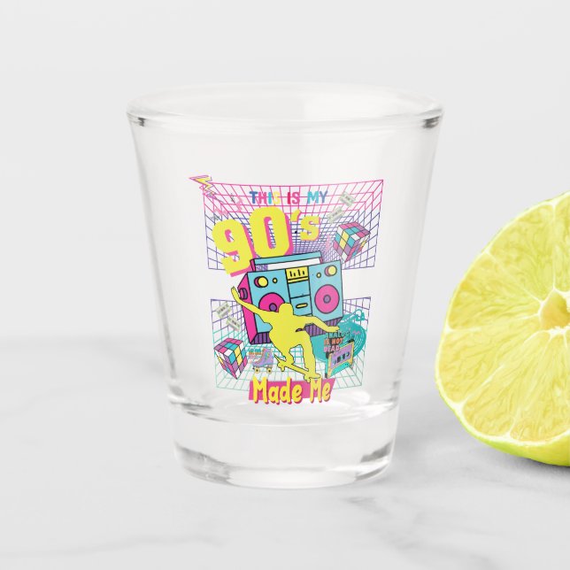 Vaso De Chupito Vibes de hip hop retro de los 90 me hicieron (Anverso)