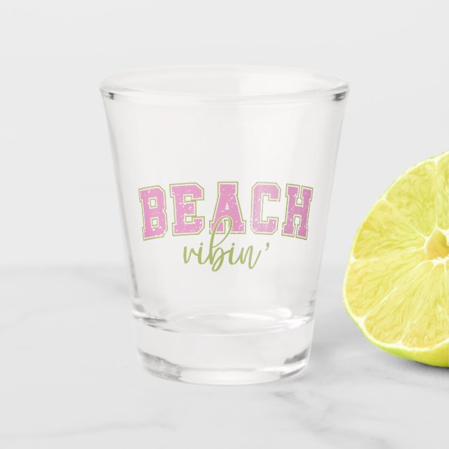 Vaso De Chupito "Vibra en la Playa"  (Anverso)