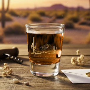 Vaso De Chupito Vibraciones del desierto Bodas Paisaje Siena ID101
