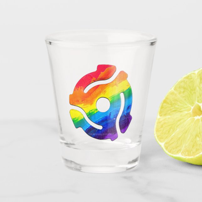 Vaso De Chupito Vibrante de adaptador de registro de 45 RPM de plá (Anverso)