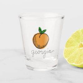 Vaso De Chupito Vidriera de recuerdo de Georgia Peach