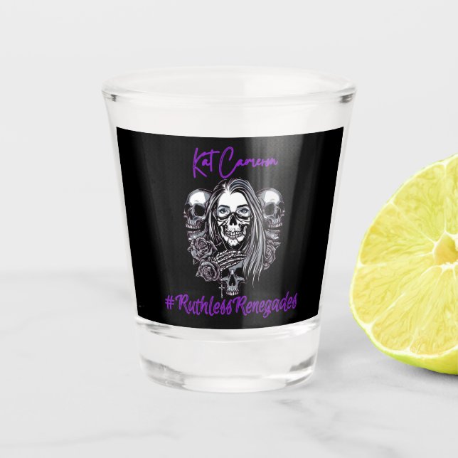 Vaso De Chupito Vidrio abrasado para los inexorables renegados (Anverso)