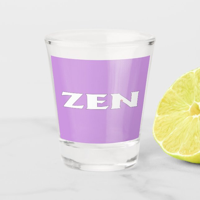 Vaso De Chupito Vidrio blanco Zen (Anverso)
