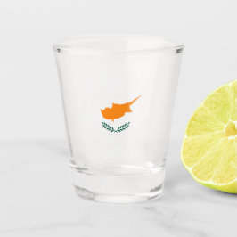 Vaso De Chupito Vidrio caliente (Bandera de Chipre)