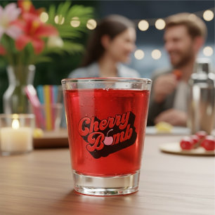 Vaso De Chupito Vidrio caliente de la bomba de cerezo