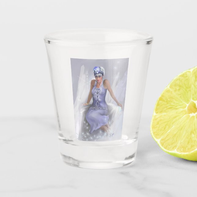 Vaso De Chupito Vidrio caliente de llama de invierno (Anverso)