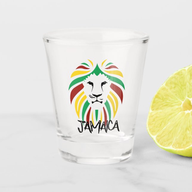 Vaso De Chupito Vidrio caliente jamaiquino (Anverso)