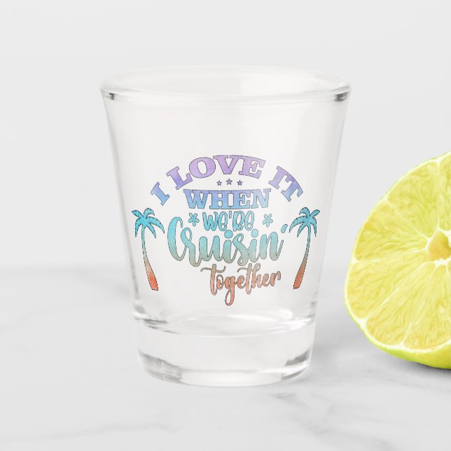 Vaso De Chupito Vidrio caliente para cruceros juntos (Anverso)
