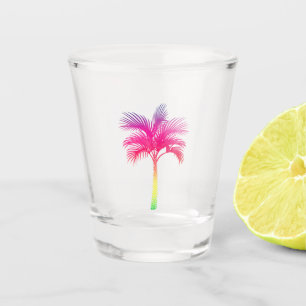 Vaso De Chupito Vidrio con chorro de agua arcoiris