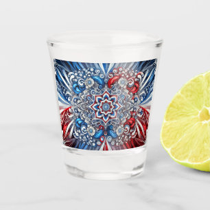 Vaso De Chupito Vidrio con colores franceses