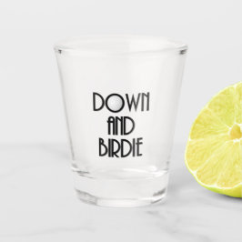 Vaso De Chupito Vidrio de abajo y Birdie Golf