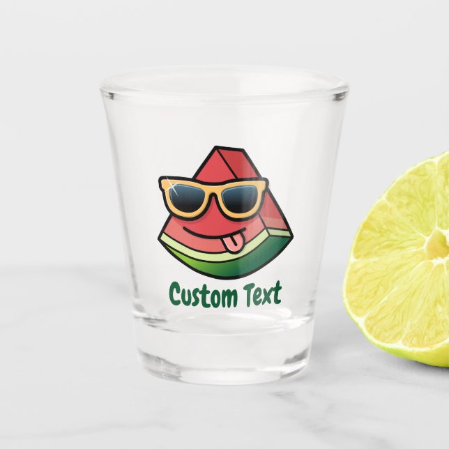 Vaso De Chupito Vidrio de agua caliente Personalizado de sandía (Anverso)