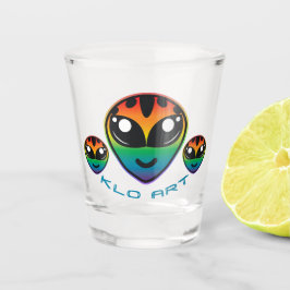 Vaso De Chupito Vidrio de arcoiris alienígena