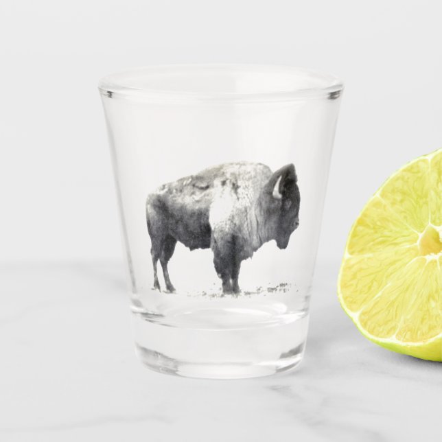Vaso De Chupito Vidrio de Bison Shot (Anverso)