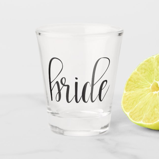 Vaso De Chupito Vidrio de Bride Shot | Bachelorette Party (Anverso)