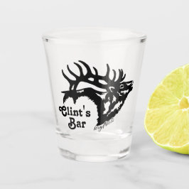 Vaso De Chupito Vidrio de Bull Elk Shot