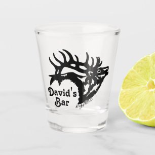 Vaso De Chupito Vidrio de Bull Elk Shot