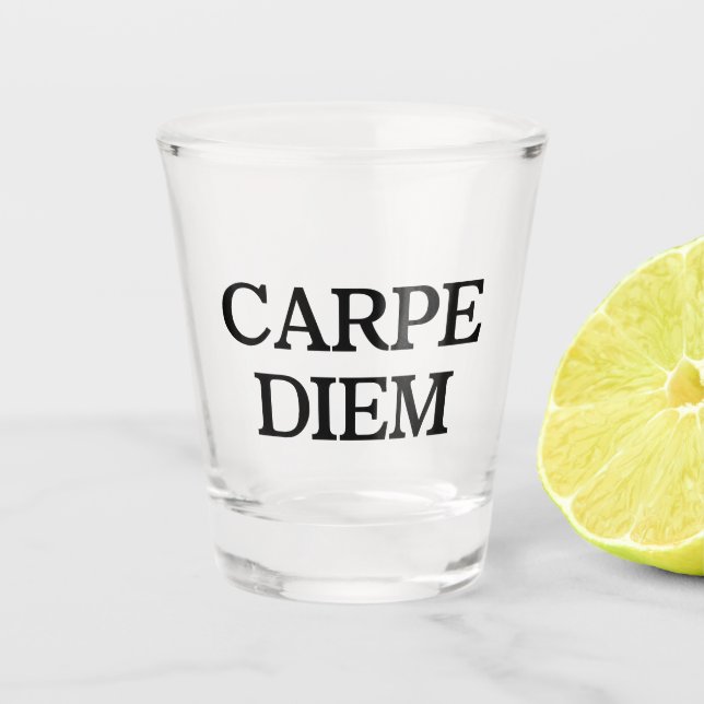 Vaso De Chupito Vidrio de Carpe Diem (Anverso)