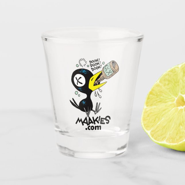 Vaso De Chupito Vidrio de Crow Dook Drinky (Anverso)