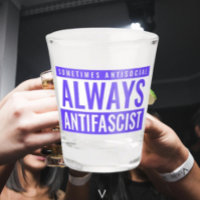 Vidrio de disparo antifascista siempre - Azul negr