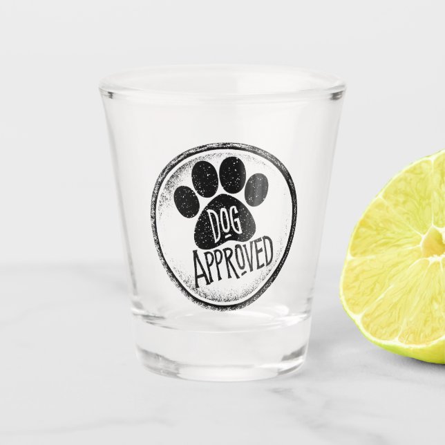 Vaso De Chupito Vidrio de disparo aprobado por perro (Anverso)
