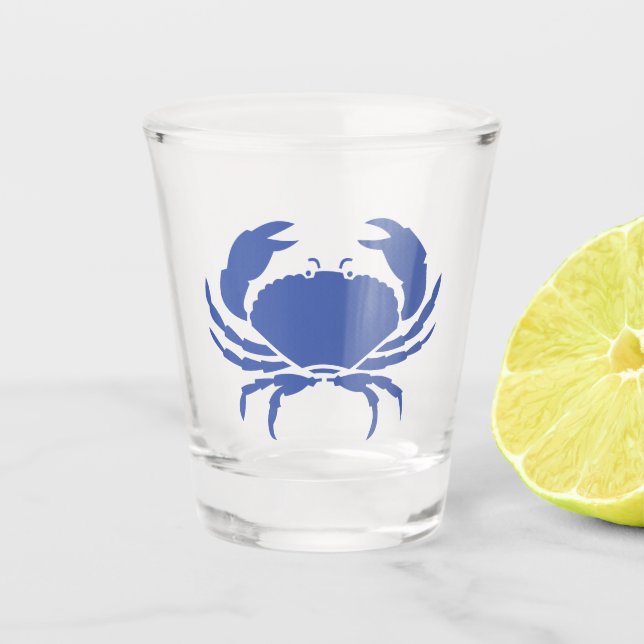 VASO DE CHUPITO VIDRIO DE DISPARO AZUL (Anverso)