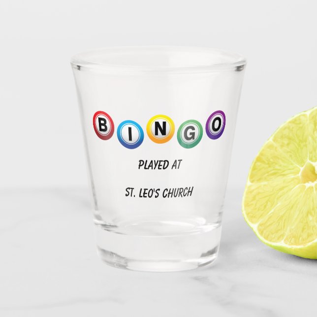Vaso De Chupito Vidrio de disparo BINGO (Anverso)