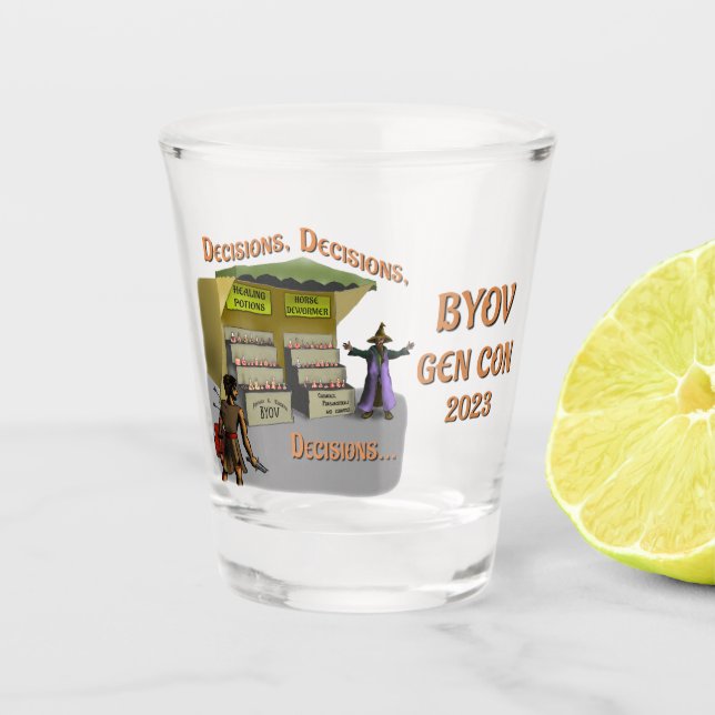 Vaso De Chupito Vidrio de disparo BYOV 2023 (Anverso)