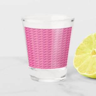 Vaso De Chupito Vidrio de disparo de acero rosa