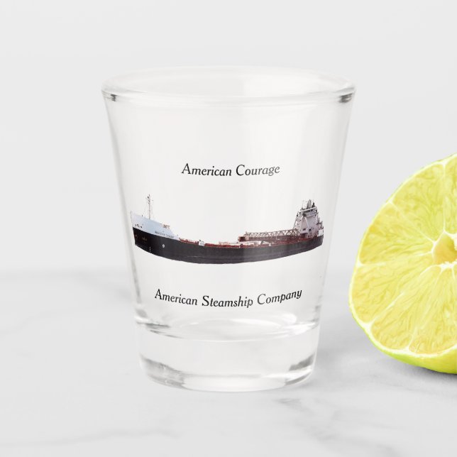 Vaso De Chupito Vidrio de disparo de American Courage (Anverso)