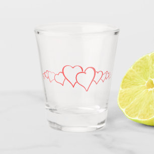 Vaso De Chupito vidrio de disparo de amor al corazón