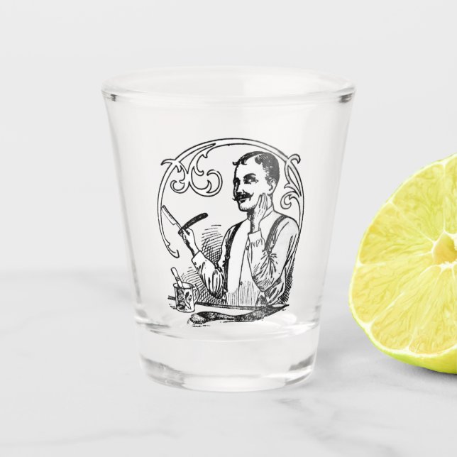 Vaso De Chupito Vidrio de disparo de antaño (Anverso)