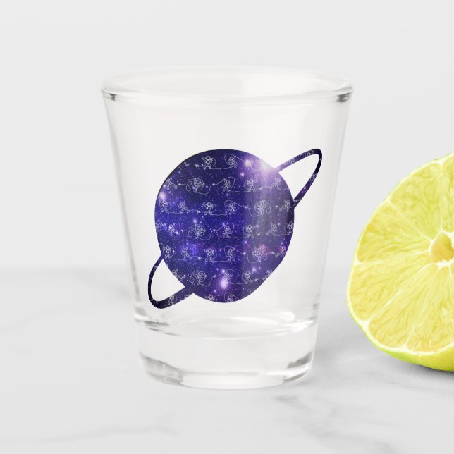 Vaso De Chupito Vidrio de disparo de astronauta (Anverso)