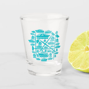 Vaso De Chupito Vidrio de disparo de barcos y cascos