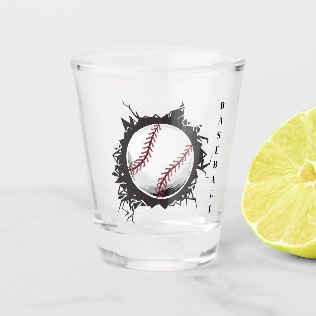 Vaso De Chupito Vidrio de disparo de béisbol (Anverso)