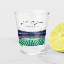 Vaso De Chupito Vidrio de disparo de béisbol personalizado