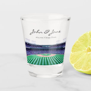 Vaso De Chupito Vidrio de disparo de béisbol personalizado