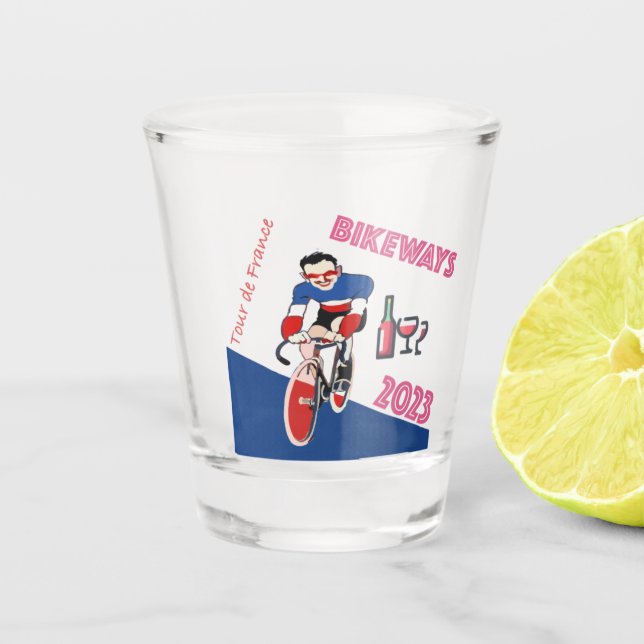 Vaso De Chupito Vidrio de disparo de Bikeways (Anverso)