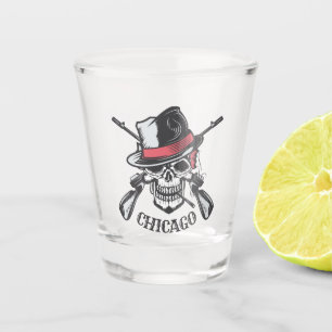 Vaso De Chupito Vidrio de disparo de cráneo y armas de personaliza